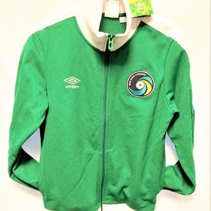 NWT jacket Soccer Athletics UMBRO N.Y. Comos  PELE M LXL 6106U 5 club Green Wht